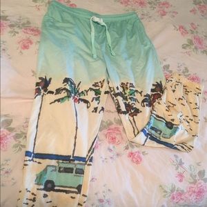 No boundaries, lounge pants. beach, Palm tree